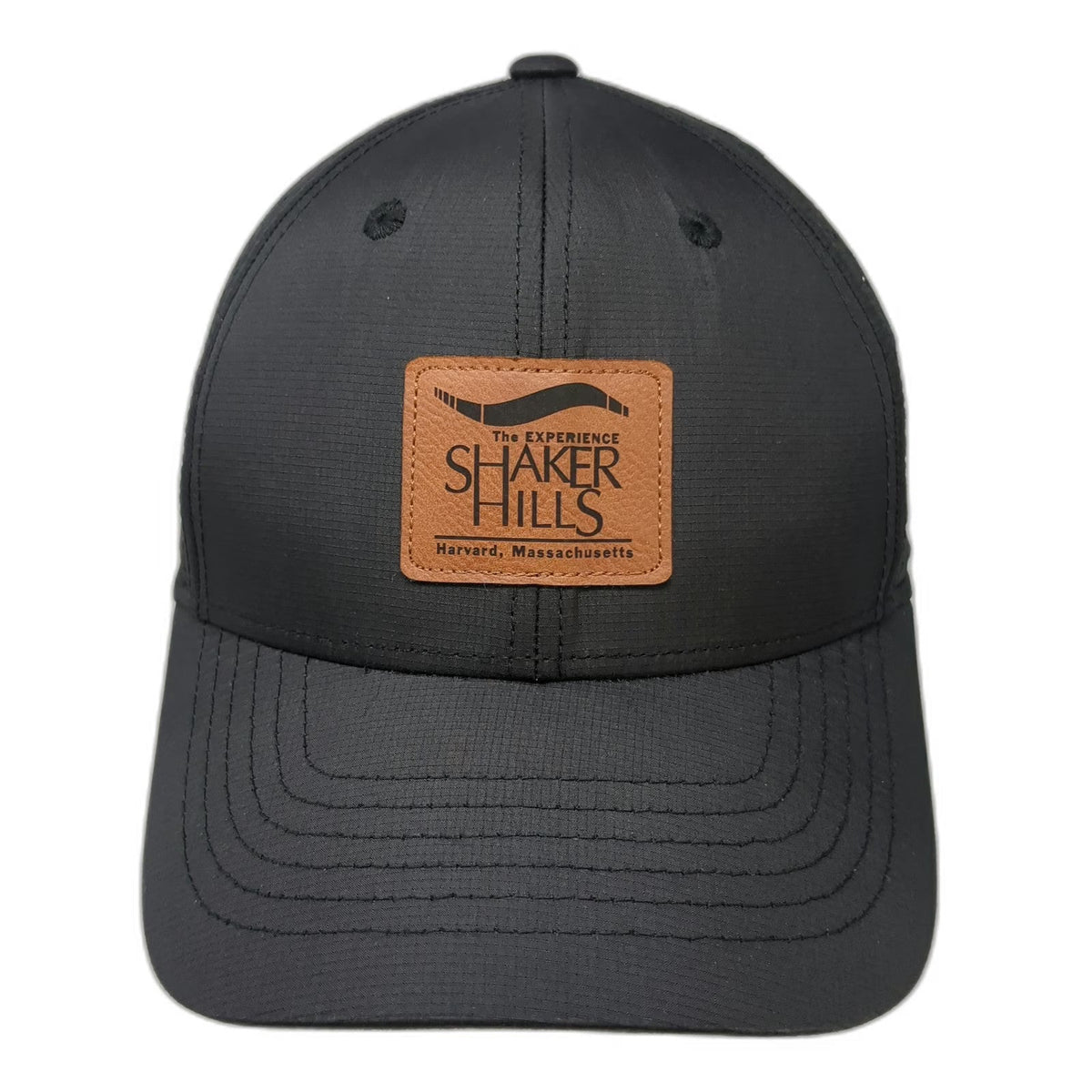 Holed Out Baseball Cap Black One Size Shaker Hills Golf Course Leather Patch Hat