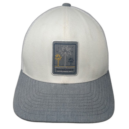 TravisMathew Trucker Hat White One Size Palm Tree Patch Mesh Snapback Golf Cap
