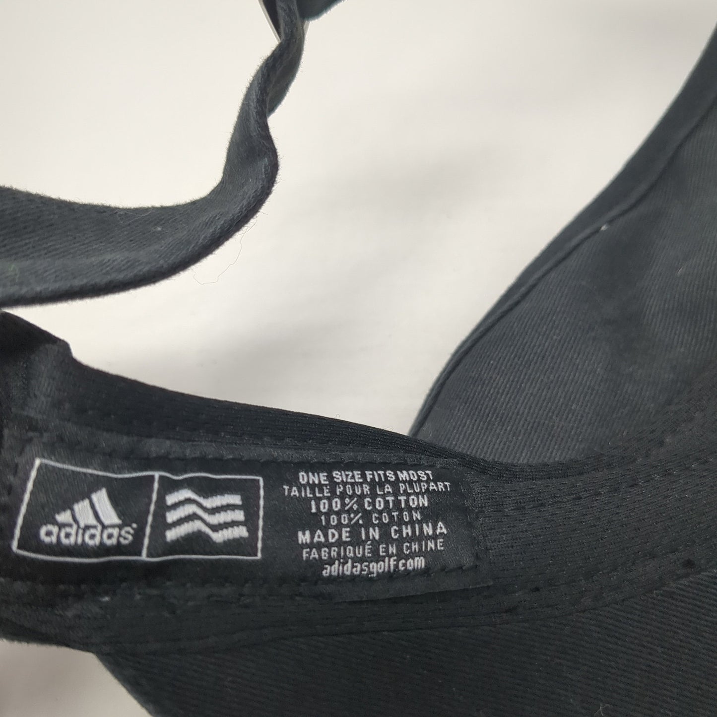 Adidas Slideback Visor Hat Black One Size Adjustable Solid Outdoor