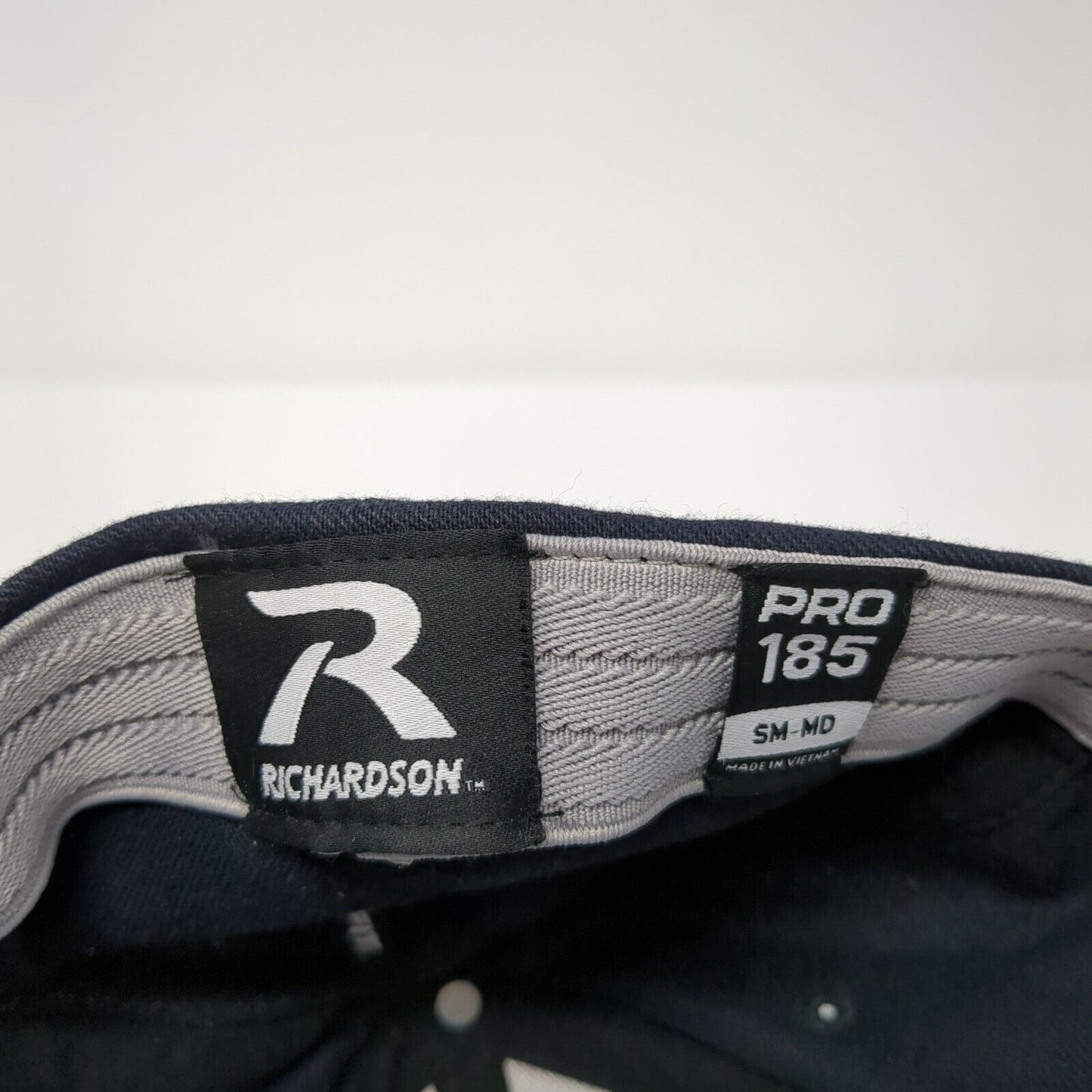 NP Fitted Hat Blue S/M Flexfit Embroidered Vented Holes 6 Panel Richardson