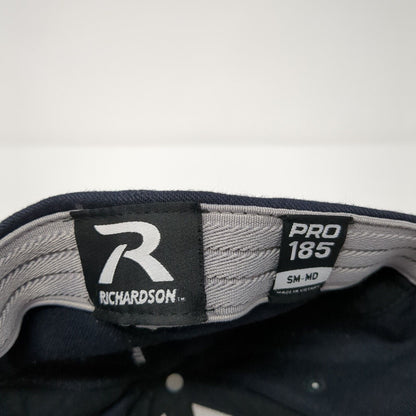 NP Fitted Hat Blue S/M Flexfit Embroidered Vented Holes 6 Panel Richardson