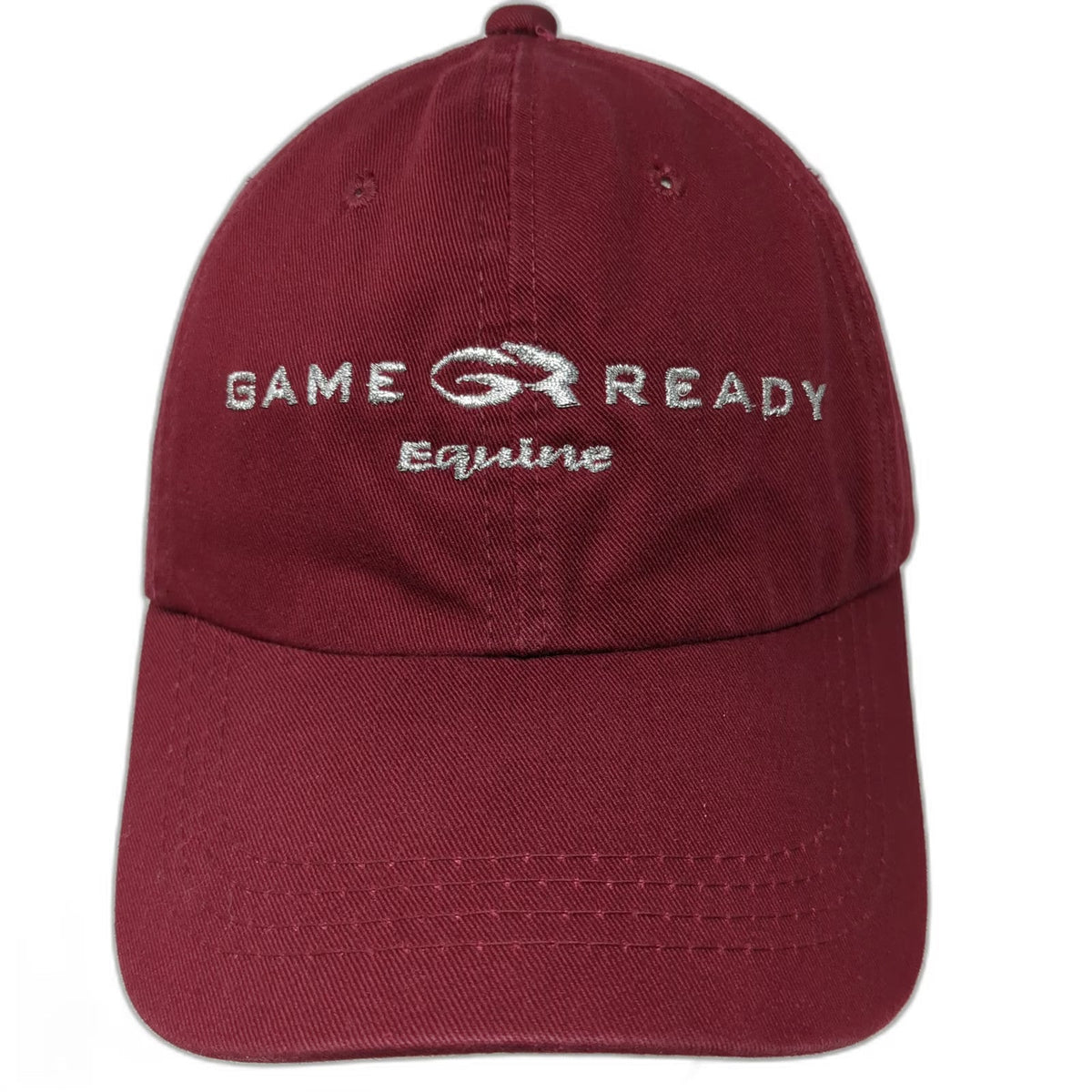 Outdoor Cap Baseball Cap Red One Size Game Ready Equine Silver Embroidered Hat