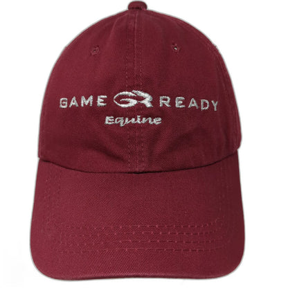 Outdoor Cap Baseball Cap Red One Size Game Ready Equine Silver Embroidered Hat