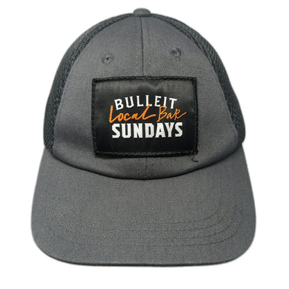 Bulleit Bourbon Trucker Hat Gray One Size Local Bar Sundays Mesh Back Snapback