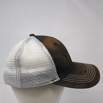 CAT Snapback Trucker Hat Black One Size Adjustable Embroidered Mesh Back 6 Panel