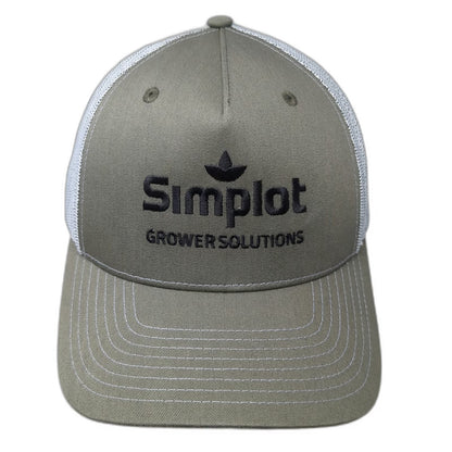 Richardson Trucker Hat Green OSFM Simplot Grower Solutions Mesh Snapback Logo