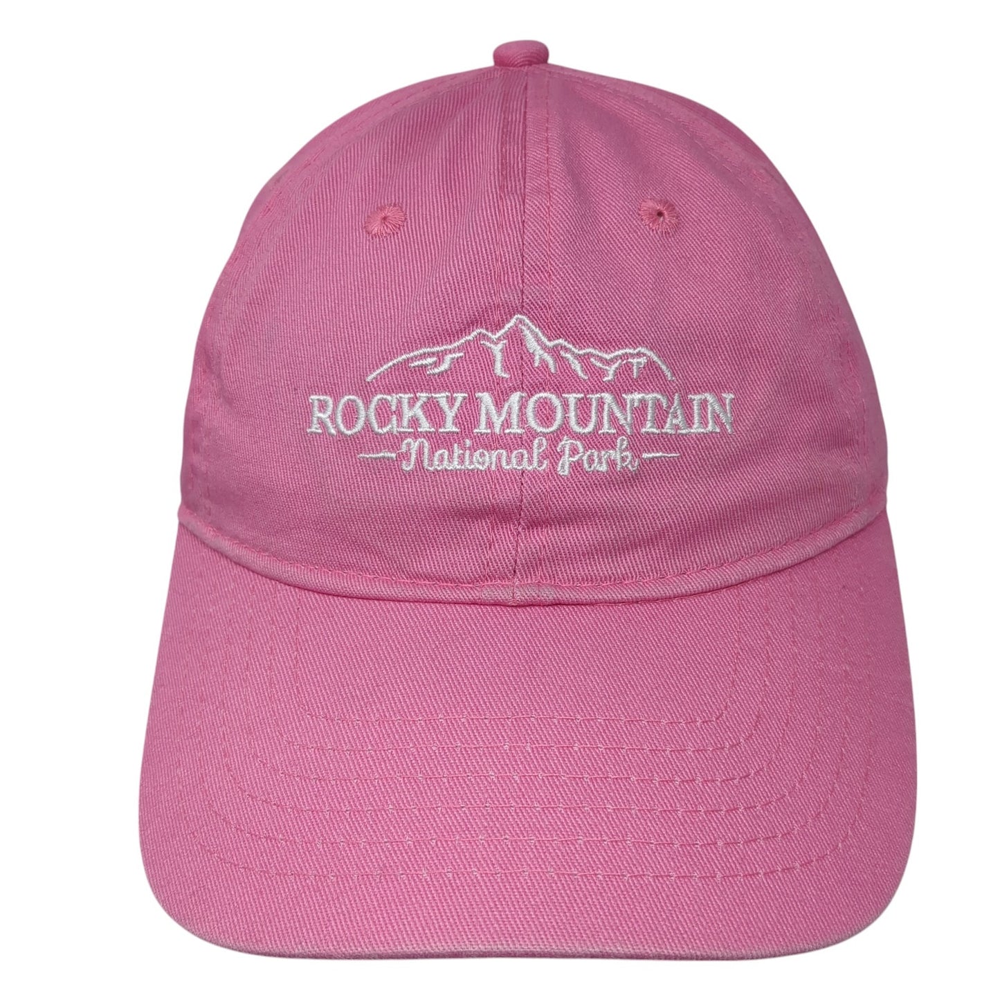 Rocky Mountain National Park Strapback Hat Pink One Size Adjustable Ouray