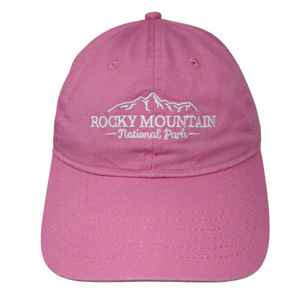 Rocky Mountain National Park Strapback Hat Pink One Size Adjustable Ouray