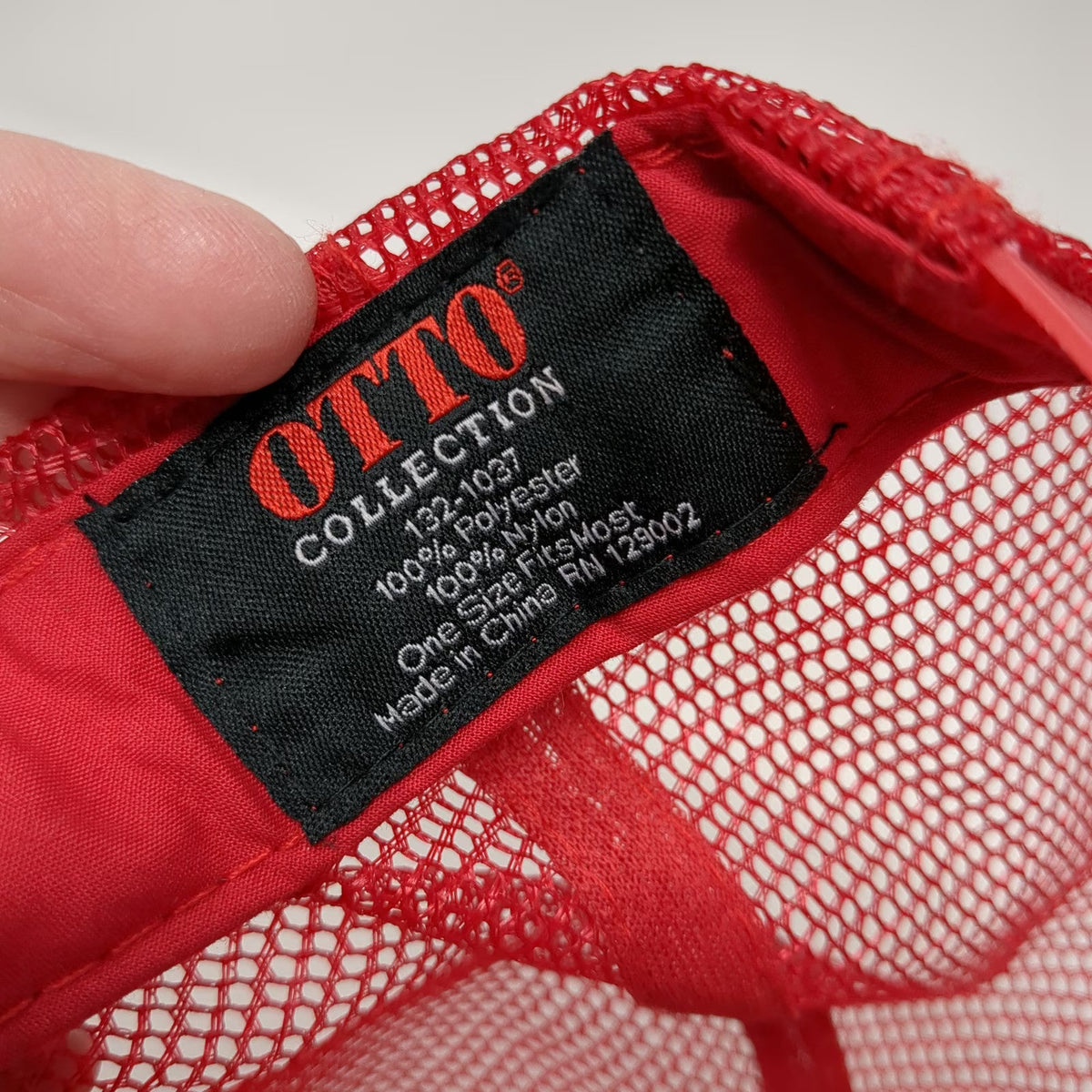Otto Trucker Hat Red One Size Rawhide Cycles Mesh Snapback Foam Gold Glitter