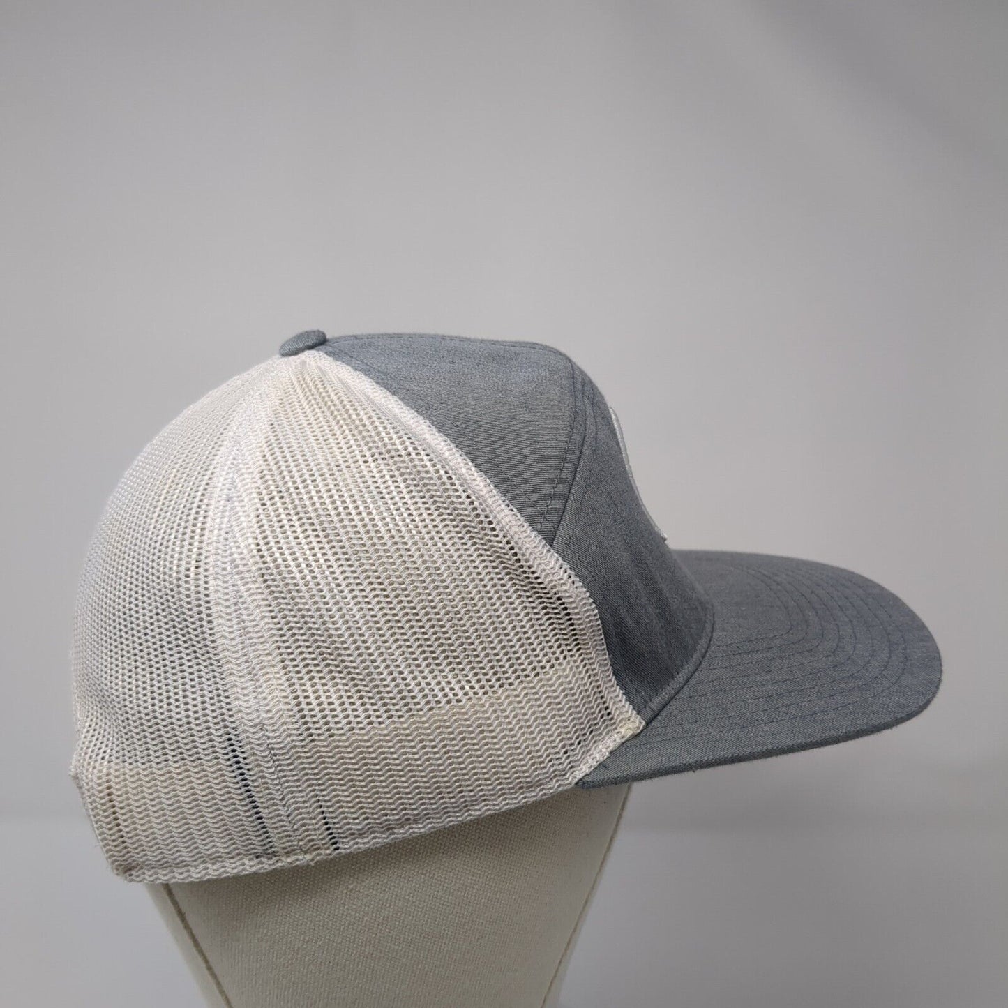 FLTV Snapback 5 Panel Hat Gray One Size Mesh Back Adjustable Colorblock