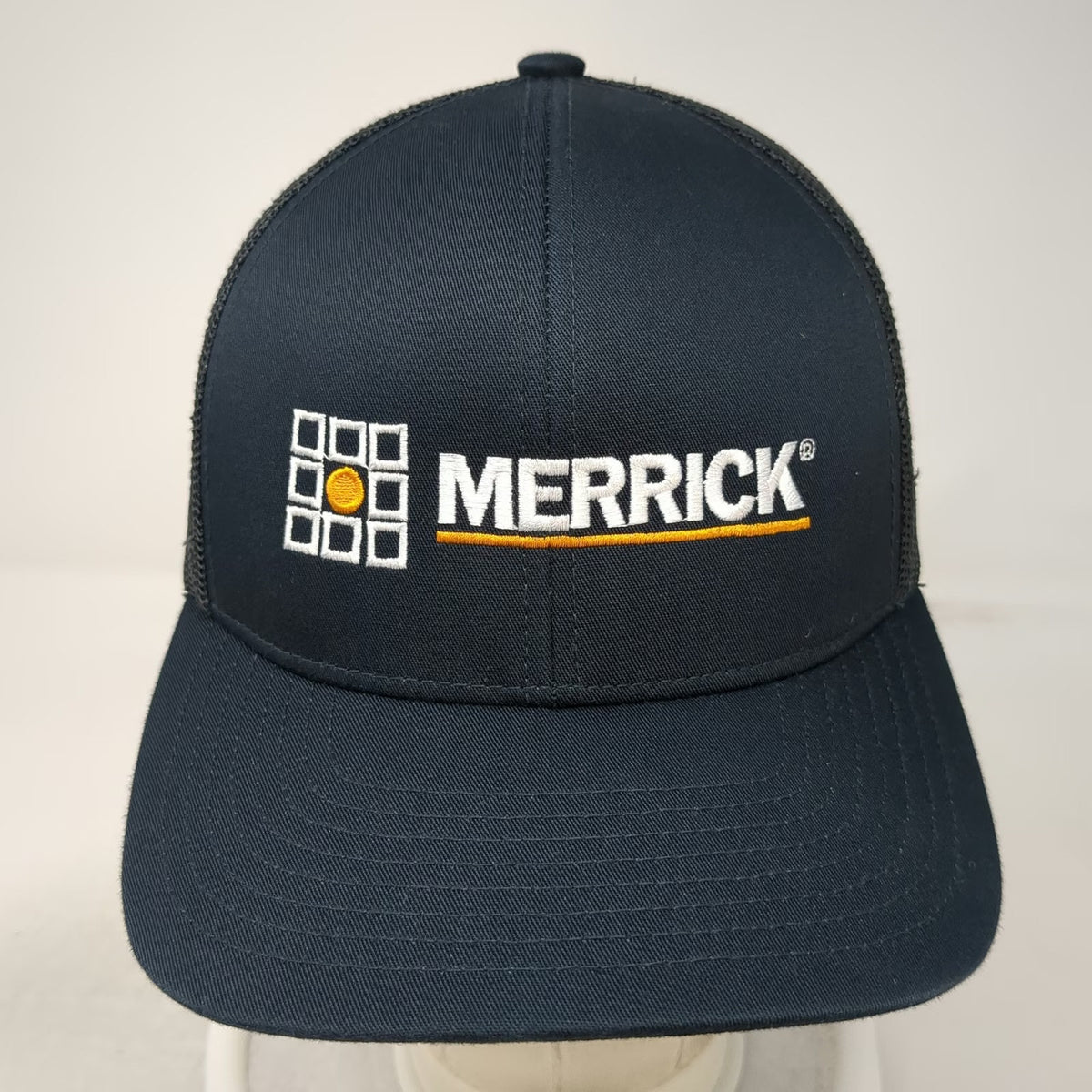 Pacific Headwear Merrick Blue Trucker Hat One Size Mesh Back Snapback Logo Hat