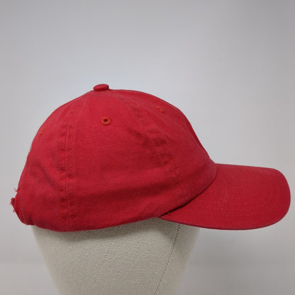 U.S. Kids Golf Strapback Hat Red Youth M/L Adjustable Embroidered
