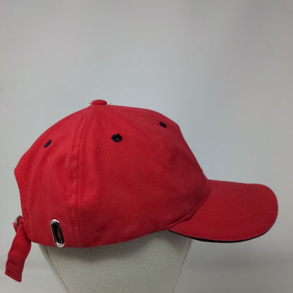 Zachry Slideback Hat Red One Size Adjustable Embroidered Vent Holes