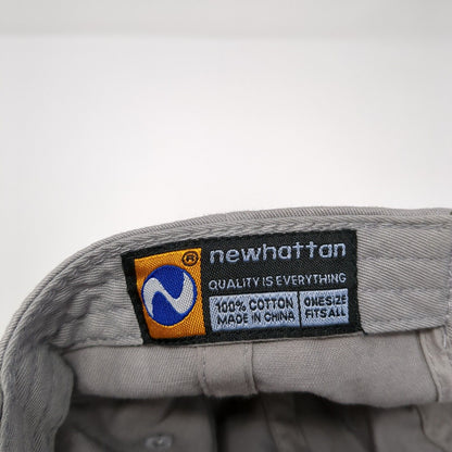 Newhattan Slideback Hat Gray One Size Adjustable Embroidered Blank Cotton