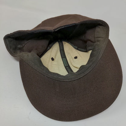 Hatco Fitted Hat Brown 7 1/4 Premium Original Fit 6 Panel Solid Blank