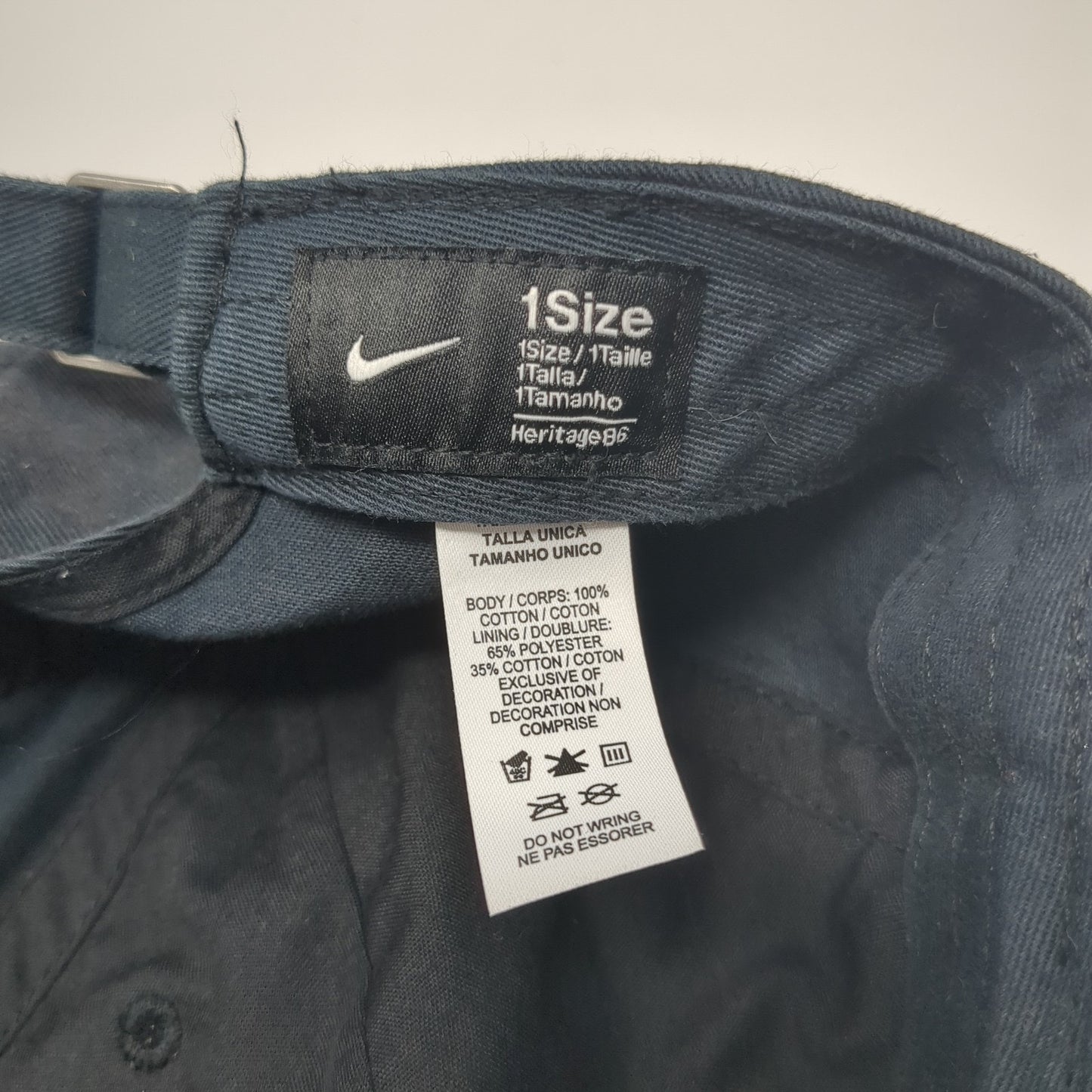 Nike Swoosh Slideback Hat Blue One Size Embroidered Logo Heritage86