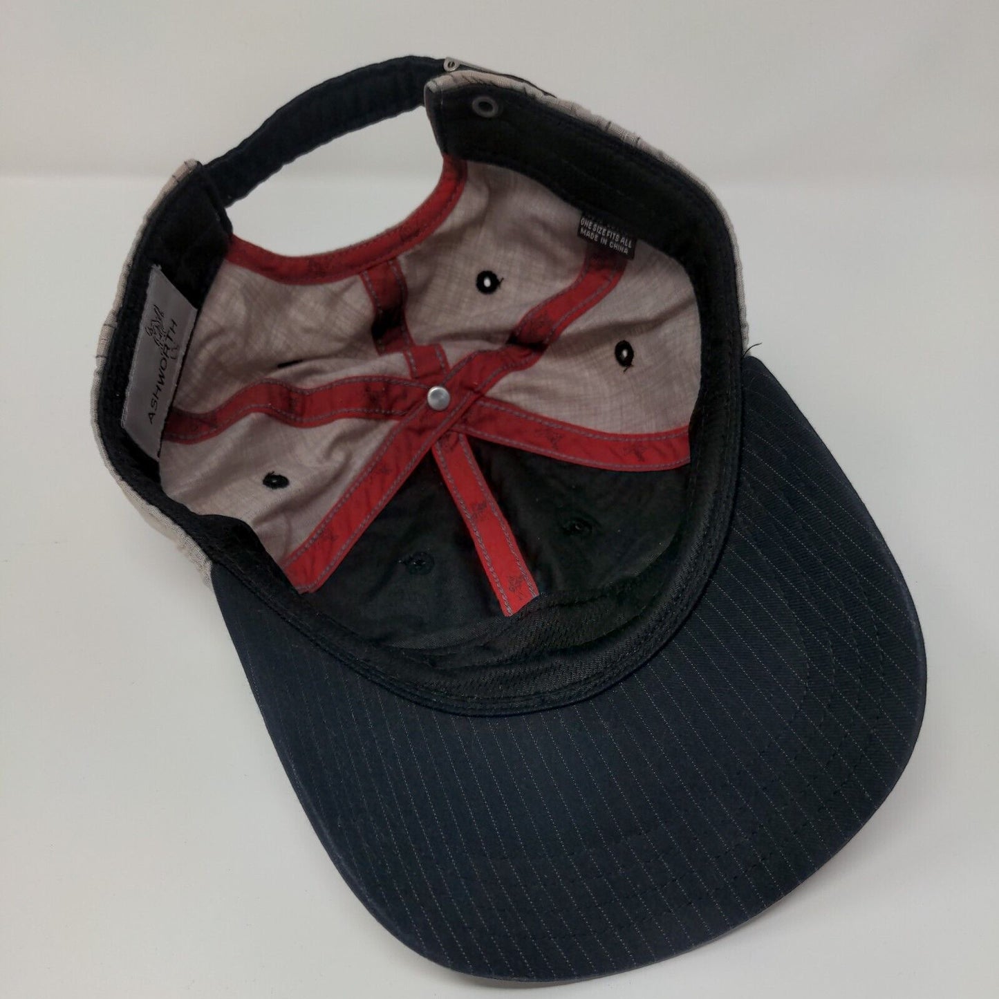 Ashworth Slideback Hat Tan OSFA Adjustable Solid 6 Panel Vent Holes
