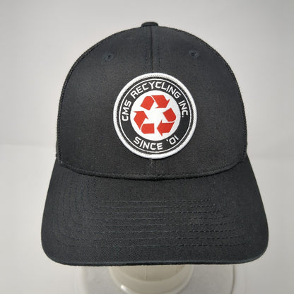 CMS Recycling Inc. Fitted Mesh Back Trucker Hat Black S/M Port Authority