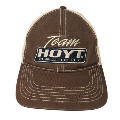 Team Hoyt Archery Snapback Trucker Hat Brown One Size Adjustable Mesh Back