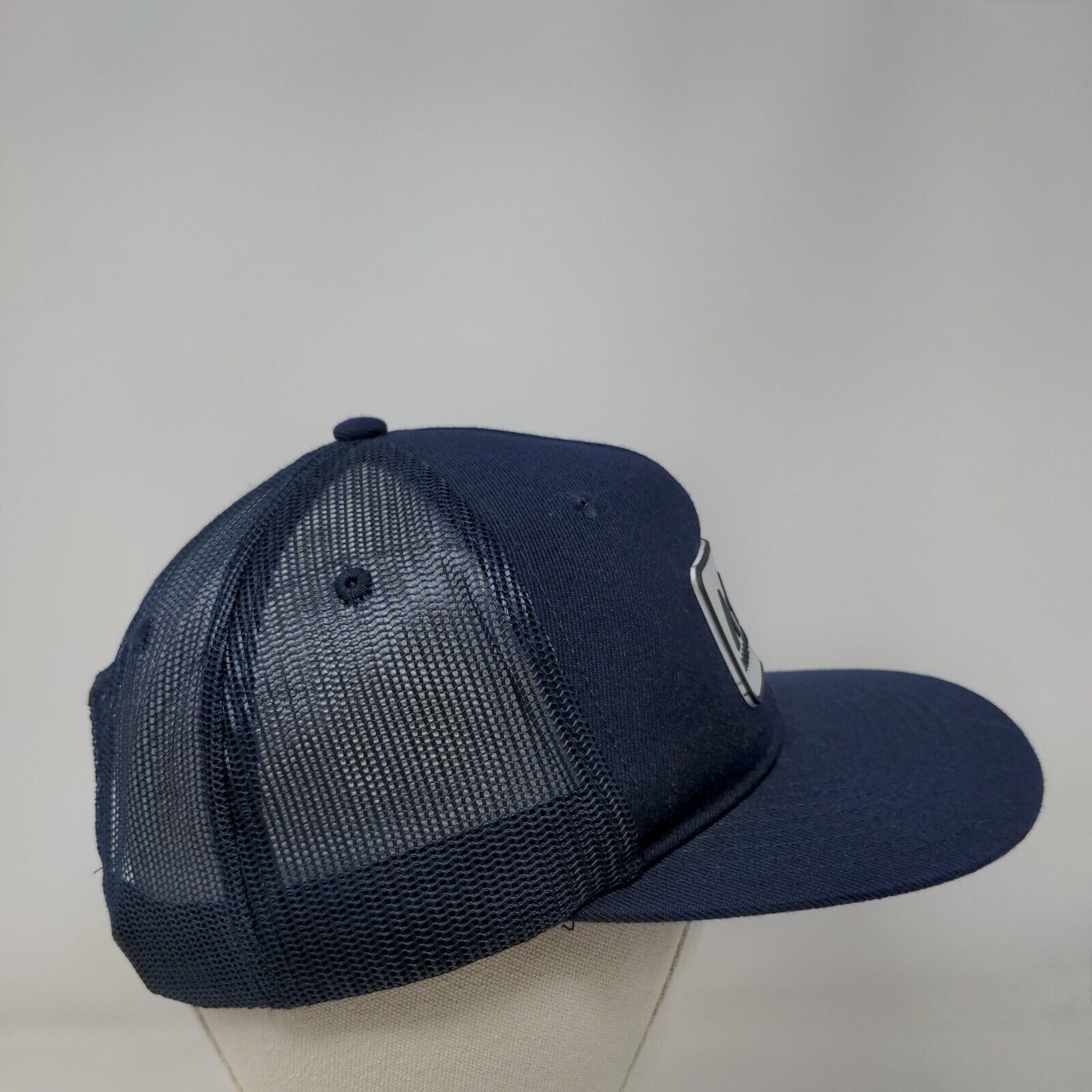 Add2 Performance Snapback Trucker Hat Blue OS Adjustable Mesh Back Branded Bills