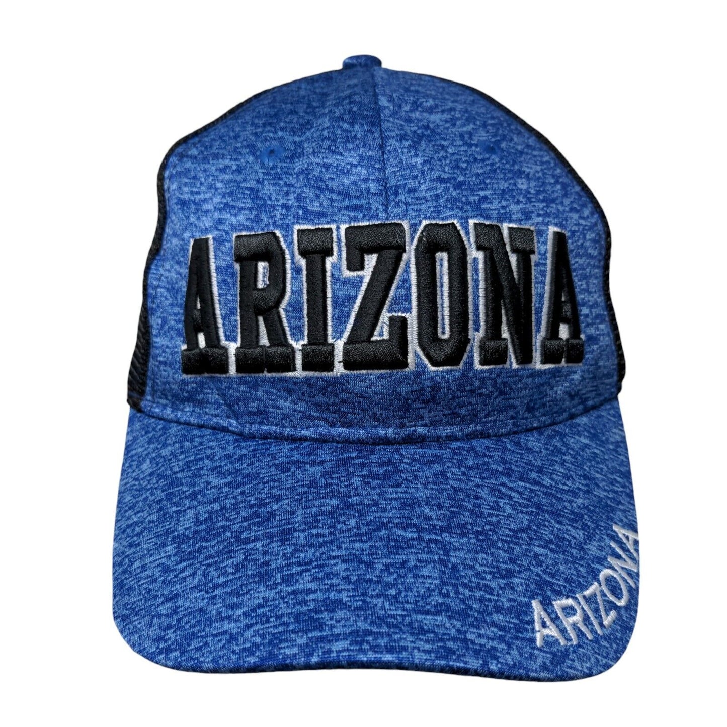 Arizona Snapback Trucker Hat Blue OSFA Adjustable Embroidered Mesh Back