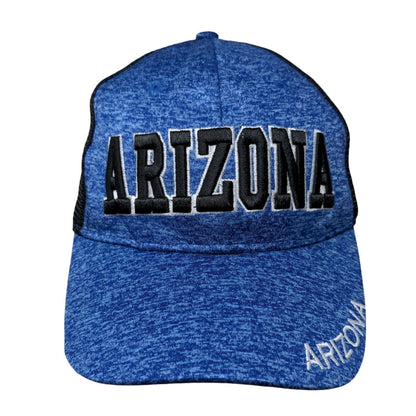 Arizona Snapback Trucker Hat Blue OSFA Adjustable Embroidered Mesh Back