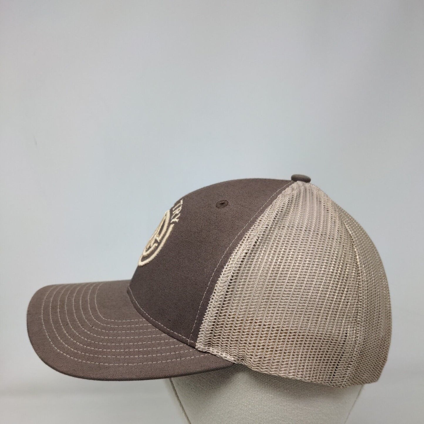 All Try Snapback Mesh Back Trucker Hat Brown One Size Richardson