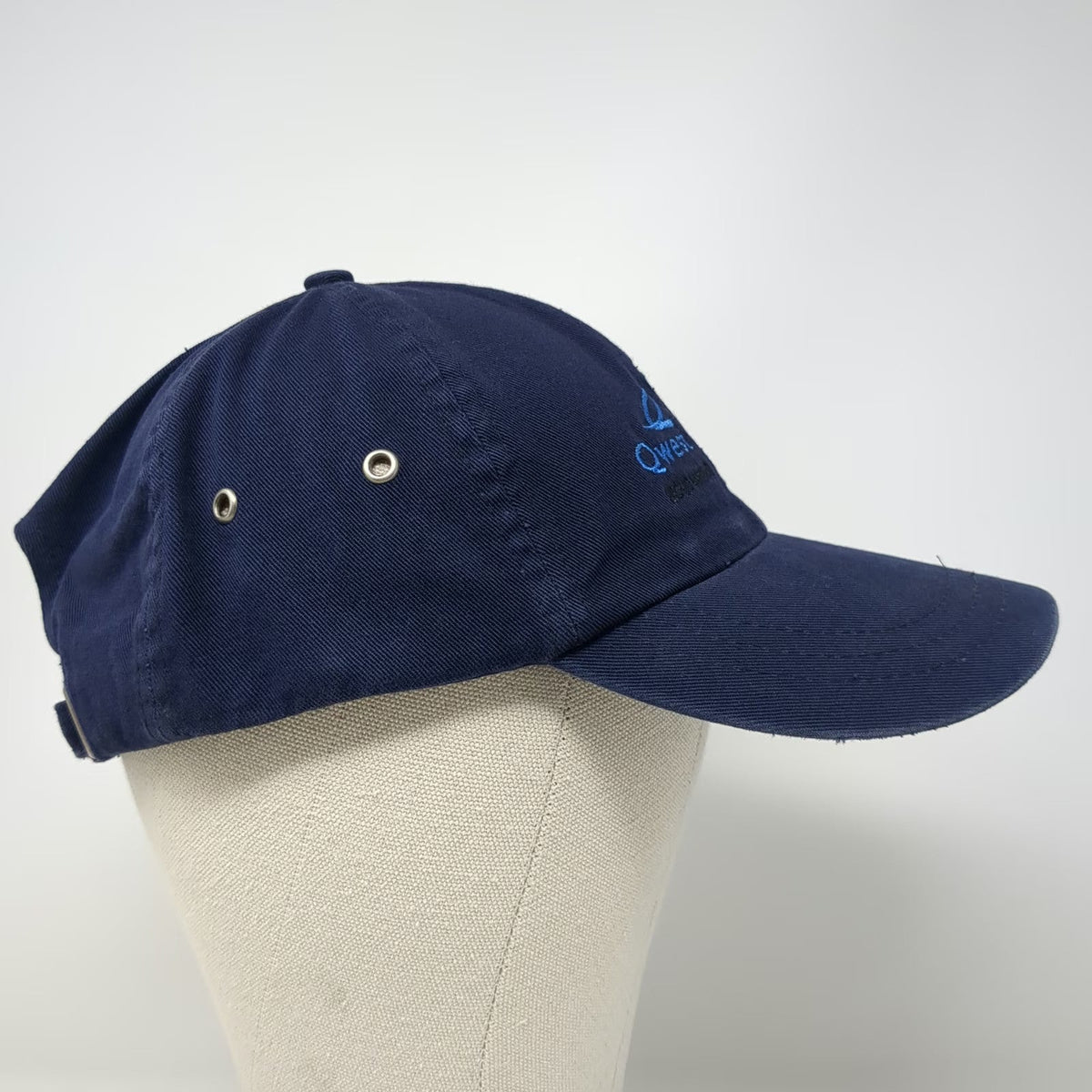 Head Shot Baseball Cap Blue One Size Qwest USA Olympic Logo Proud Partner Hat