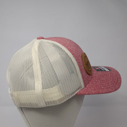 Kind Community Leather Patch Snapback Trucker Hat Red Large Mesh Back