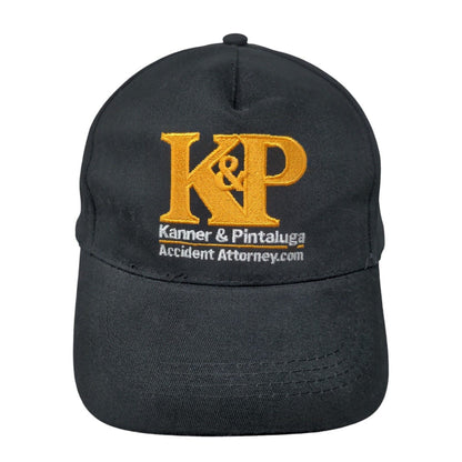 K&P Kanner & Pintaluga Strapback Hat Black One Size Accident Attorney