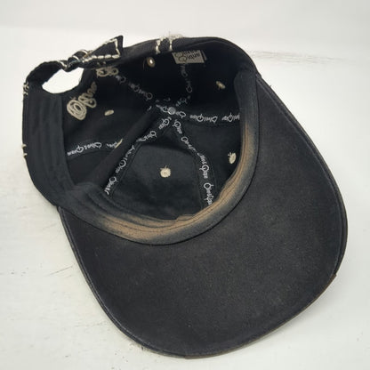 Olive & Pique Baseball Cap Hat Brown Black White OSFM Fleur De Lis Rhinestones