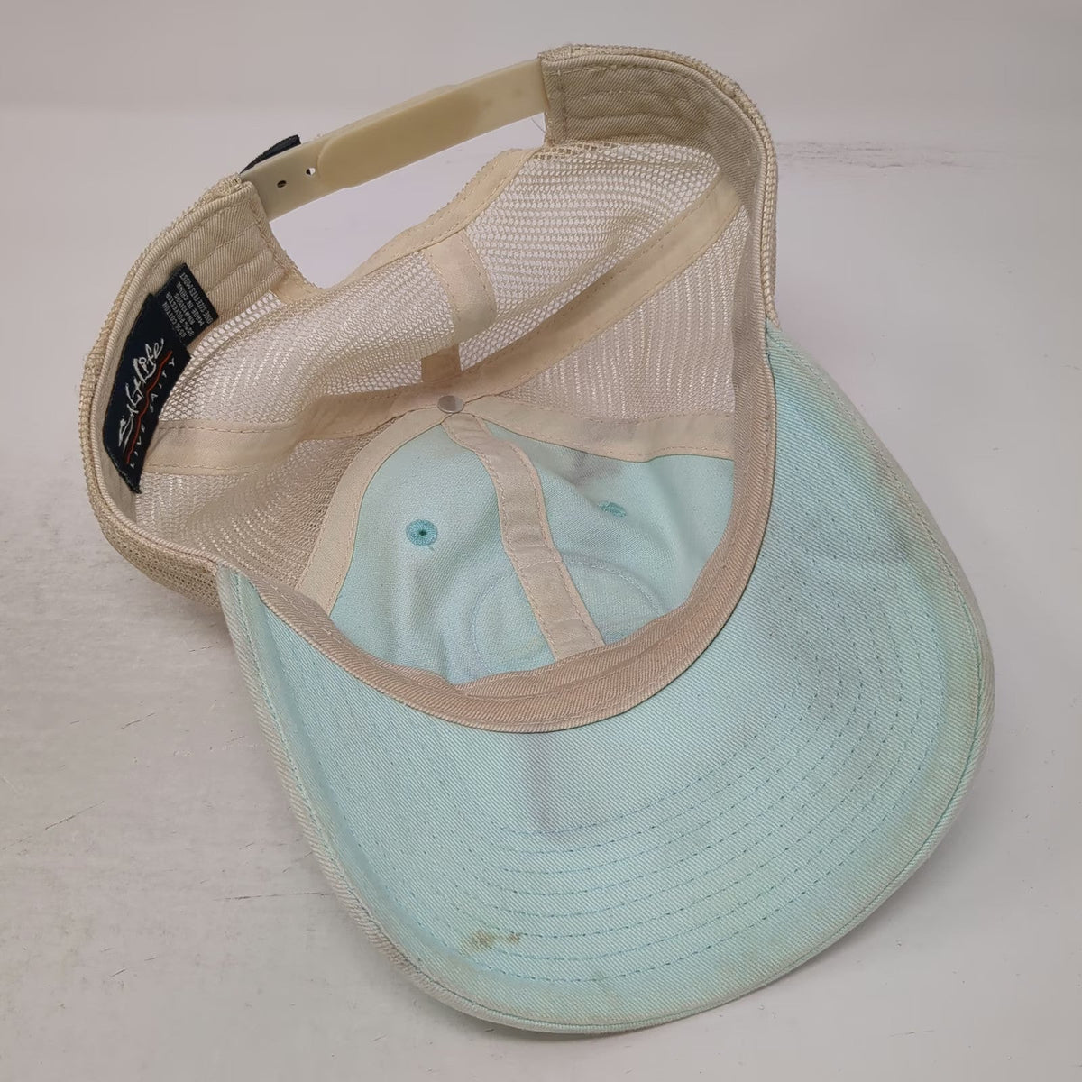 Salt Life Trucker Hat Blue One Size Mesh Snapback Fishing Logo Graphic Patch