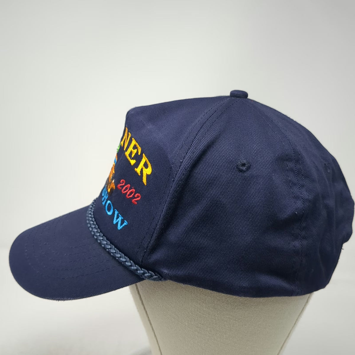KC 5 Panel Blue One Size Sumner Car Show 2002 Rope Snapback Hot Rod Hat Vintage