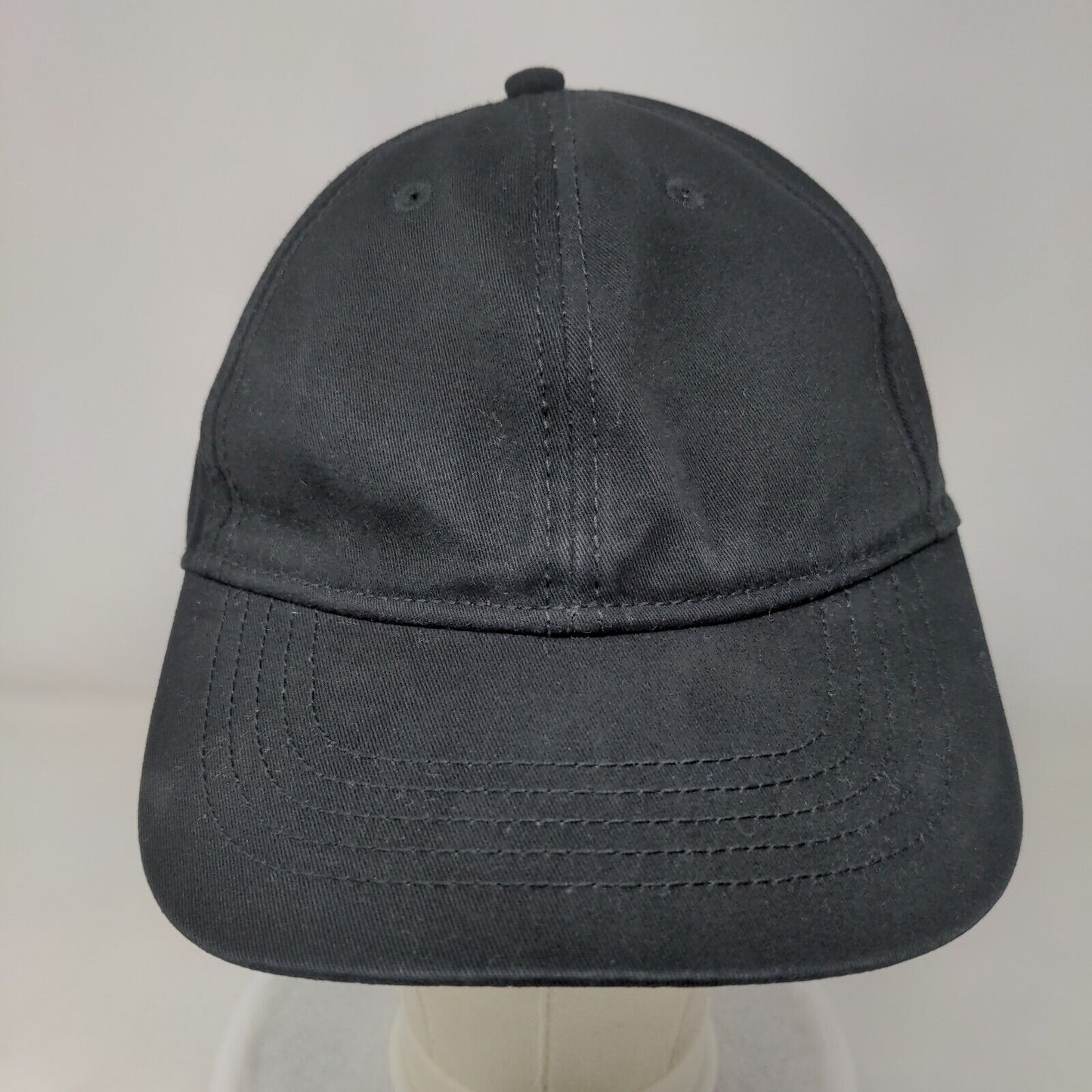 Unbranded Slideback Hat Black OSFM Adjustable Blank Vent Holes Solid