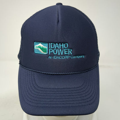 Otto Trucker Hat Blue One Size Idaho Power Idacorp Mountain Mesh Snapback