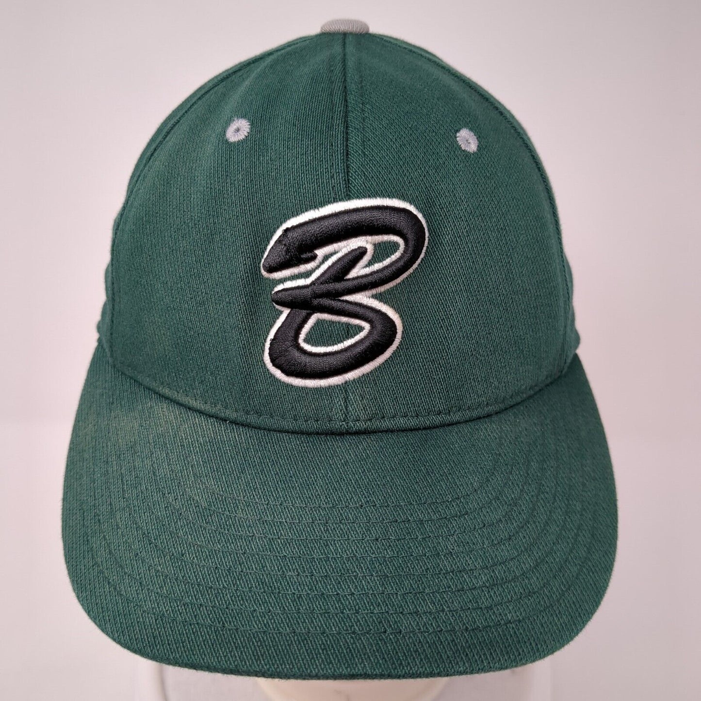 Richardson Pulse Fitted Hat Green XS-S Embroidered Letter B 6 Panel