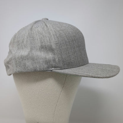 Yupoong Snapback Hat Gray One Size Toyota Logo Green Underbrim Flat Brim Wool