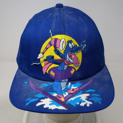 Disney Blizzard Beach Ice Gator Blue Snapback Hat One Size Made in USA Graphics