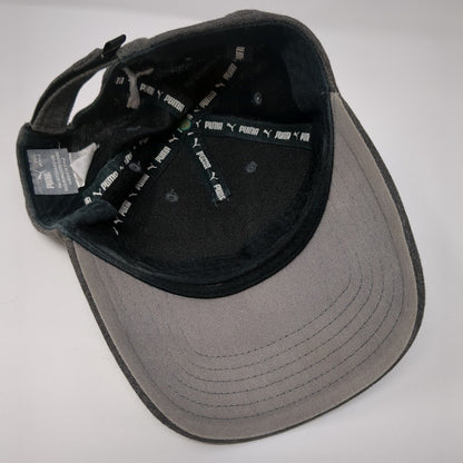 PUMA Strapback Hat Gray OSFA Solid Adjustable Embroidered Vent Holes