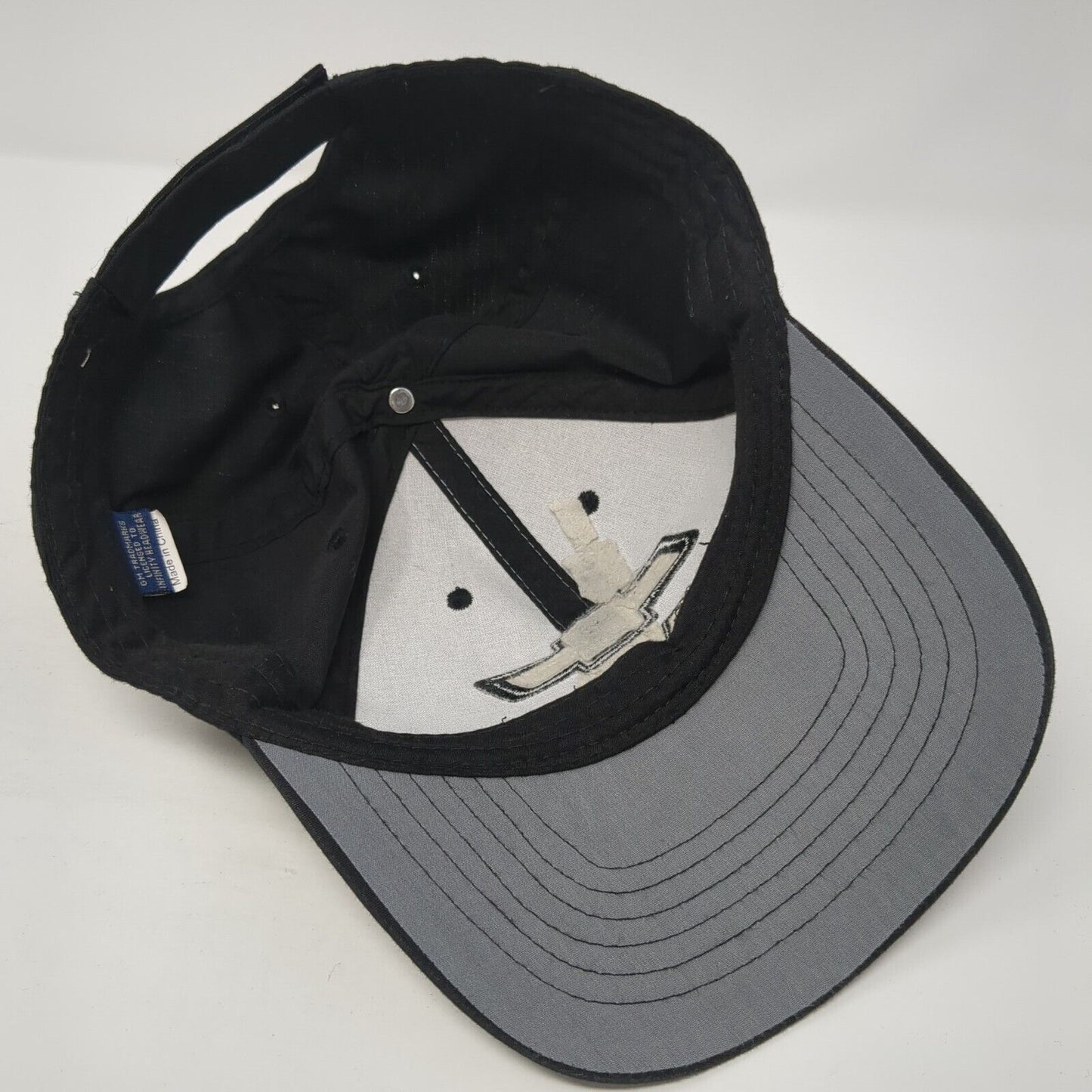 Chevrolet Strapback Baseball Cap Black One Size Adjustable Embroidered 6 Panel