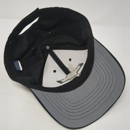 Chevrolet Strapback Baseball Cap Black One Size Adjustable Embroidered 6 Panel