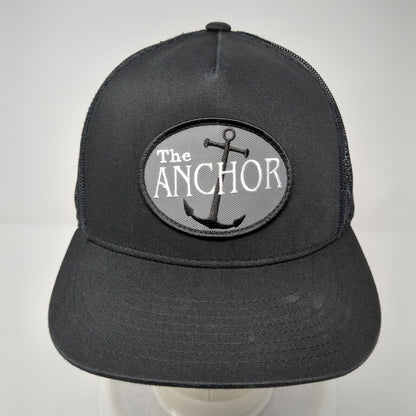 The Anchor Snapback Hat Black OS Adjustable Mesh Back The Classics Yupoong
