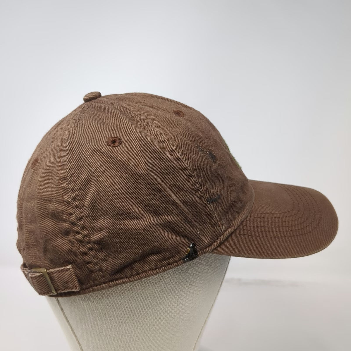 Life is good Baseball Cap Brown One Size Peace Symbol Cotton Slideback Hat