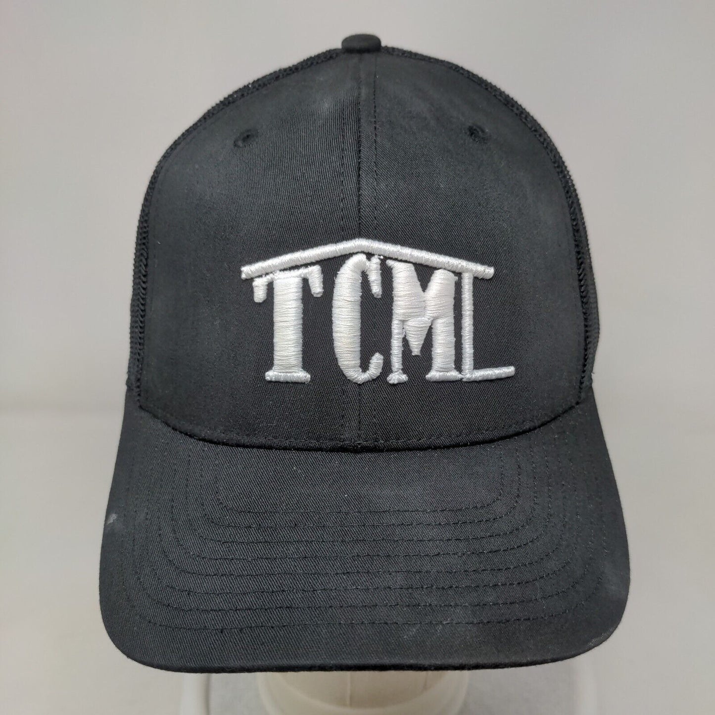 TCM TriCounty Metals Snapback Trucker Hat Black One Size Mesh Back Richardson