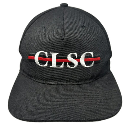 CLSC Trucker Black Hat One Size Snapback Flat Brim Embroidered Logo Streetwear