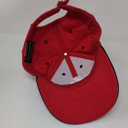 Zachry Slideback Hat Red One Size Adjustable Embroidered Vent Holes