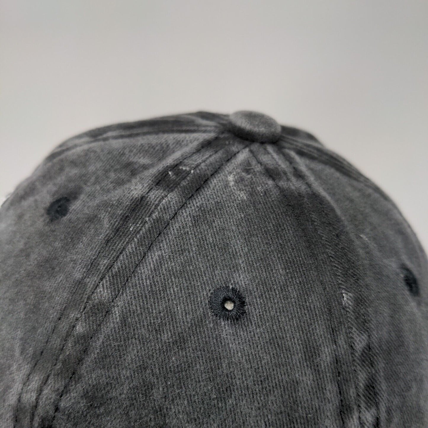 Skull Dinosaur Slideback Hat Gray OSFA Adjustable Vented Holes 6 Panel Waldeal