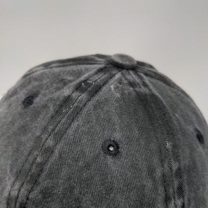 Skull Dinosaur Slideback Hat Gray OSFA Adjustable Vented Holes 6 Panel Waldeal