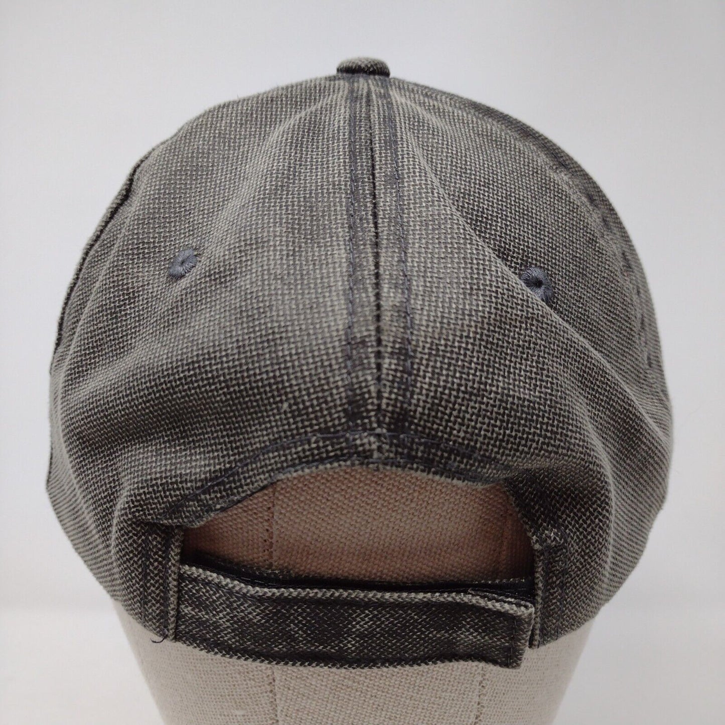Sweden Strapback Hat Gray OSFA Adjustable Embroidered 6 Panel Polyester