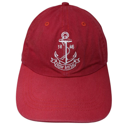 Roche Harbor Slideback Hat Red One Size San Juan Island Gear For Sports